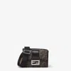Fendi `double Jacquard Ff 19` Flap Bag In Brown
