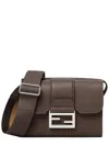 Fendi Double Baguette Leather Messenger Bag In Pink