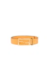 Fendi Baguette Embossed Logo Belt In Orange