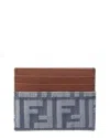 Fendi Baguette Ff Denim & Leather Card Holder