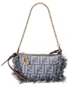 Fendi Baguette Ff Denim Pouch In Multi