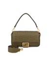 FENDI FENDI BAGUETTE FF EMBOSSED SHOULDER BAG