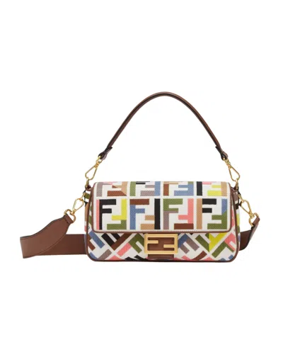 Fendi Woman Baguette Woman Multicolor Shoulder Bags