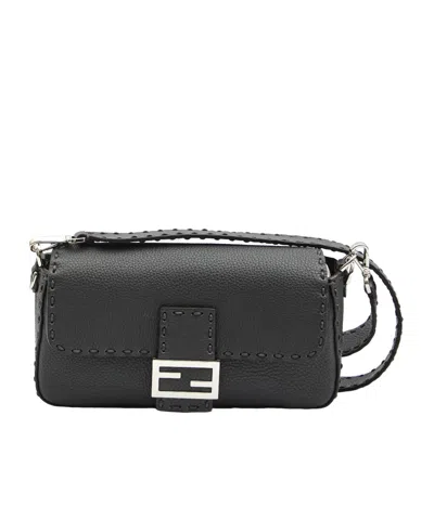 FENDI BAGUETTE MACRO-STITCH MESSENGER BAG