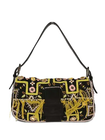 Pre-owned Fendi Baguette Handbag In Black