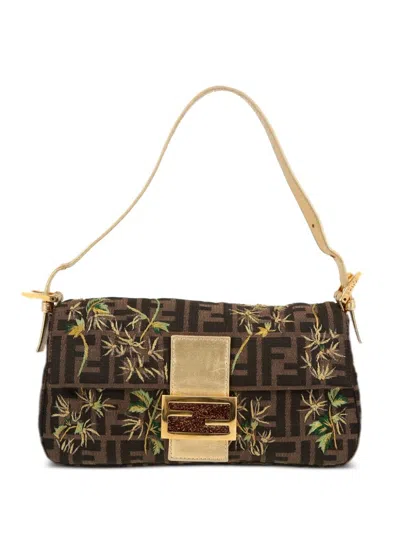 Pre-owned Fendi Baguette Handbag In Brown