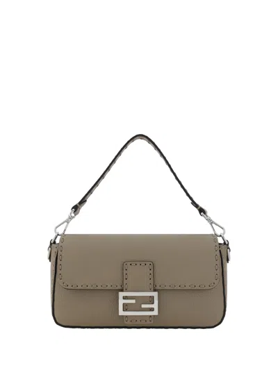 Fendi Baguette Handbag In Grey
