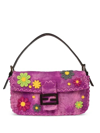 Pre-owned Fendi Baguette Handbag In Purple