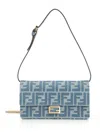 Fendi Denim Baguette Shoulder Bag