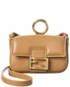 Fendi Baguette Leather Bag Charm In Brown