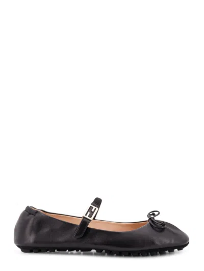 Fendi Baguette Leather Ballerinas