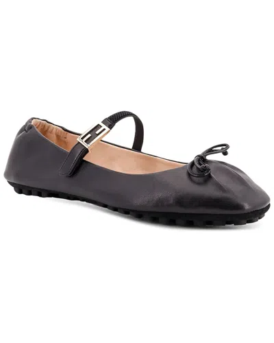 Fendi Baguette Leather Ballet Flat