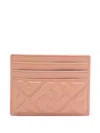 Fendi Women's Ff Diamonds Card Case In Pink