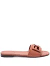 Fendi Ff Tube Medallion Flat Sandals