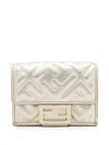Fendi Embossed Ff Motif Uette Micro Trifold Wallet Accessories