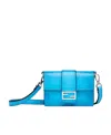 Fendi Baguette Leather Wallet In Blue