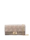 Fendi Wallet On Chain Baguette In Grey