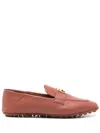 Fendi Women Brown Nappa Leather Baguette Loafers In Brown