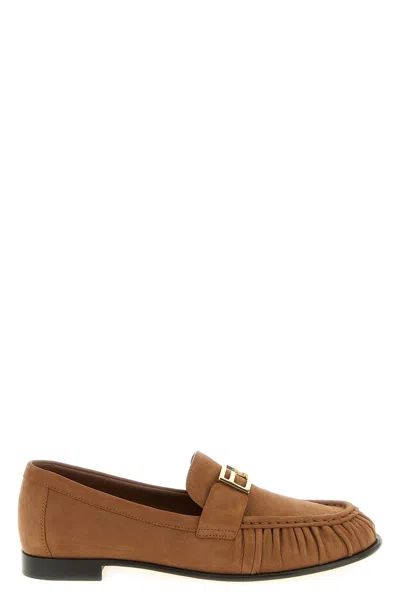 Fendi Baguette Loafers In Brown