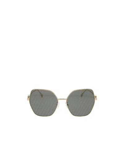 Fendi Baguette Logo Butterfly Frame Sunglasses In Gray