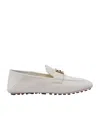 Fendi Hardware Square Toe Studded Sole Loafers In Gray