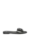 Fendi Wide-band Slide Sandals With Ff Baguette Motif In Multi