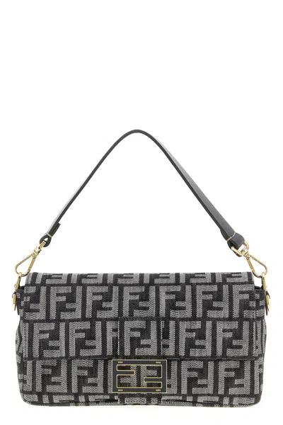 Fendi 'baguette' Medium Handbag In Black