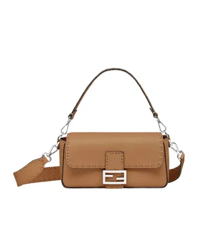 Fendi Baguette Medium Handbag In Brown