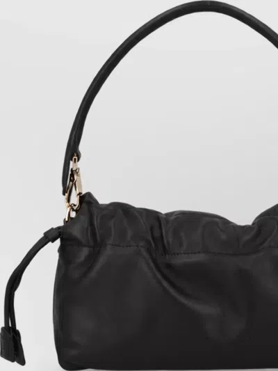 Fendi Baguette Medium Leather Clutch Bag In Black