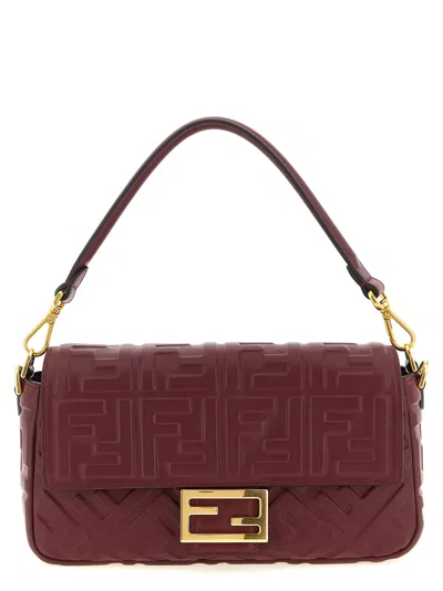 Fendi Red Baguette Medium Shoulder Bag