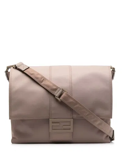 Fendi Baguette Messenger Bag In Nude