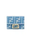 Fendi Micro Trifold Baguette Wallets And Card Holders Light Blue In Blue