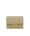 Fendi Baguette Micro Trifold In Nude