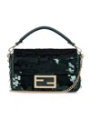 Fendi Baguette® Mini Bag With Green Sequins In Green