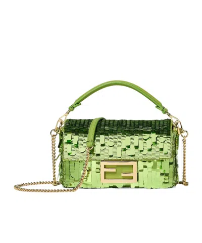 Fendi Baguette Mini In Green