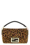 Fendi Leopard Print Baguette Mini Shoulder Bag In Brown