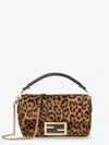 Fendi Mini Baguette Bag In Printed Ponyeffect Calfskin Leather In Multi