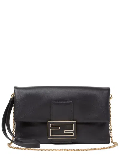 Fendi "baguette Mom" Pouch In Black