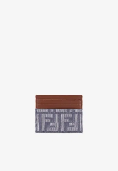Fendi Baguette Monogram Cardholder In Blue