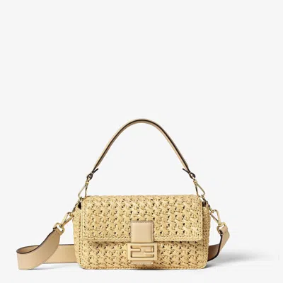 Fendi Viscose Fibre Crochet Medium Baguette Bag