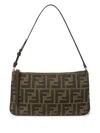 Fendi Baguette Patterned Tote Bag In Brown