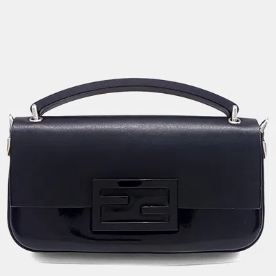 Pre-owned Fendi Baguette Phone Pouch Bag (7as142) In Black