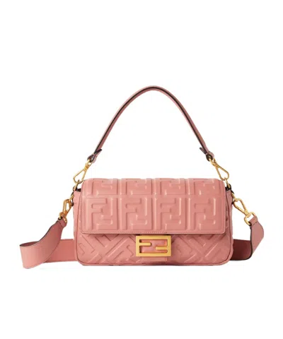 FENDI FENDI BAGUETTE FF EMBOSSED SHOULDER BAG