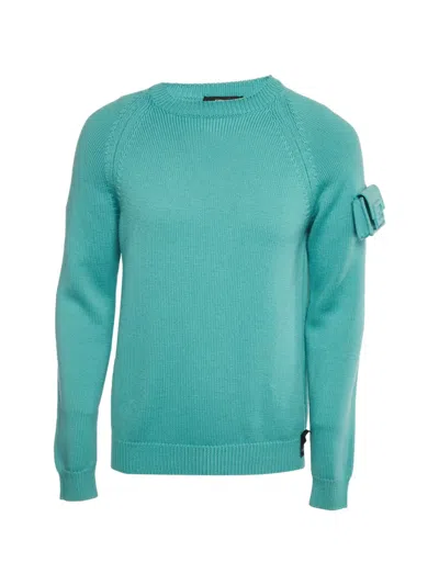 Pre-owned Fendi Baguette Pocket Sweater In Blue