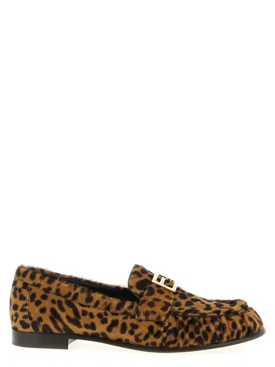 FENDI BAGUETTE PONY HAIR LOAFERS
