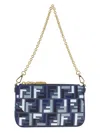 Fendi Blue Baguette Shoulder Bag