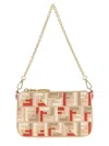 Fendi Women Pouch Baguette Ff Jacquard Fabric Shoulder Bag In Multi