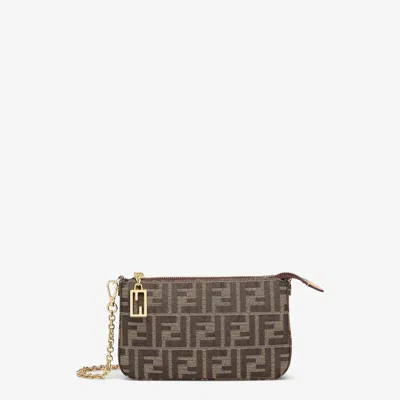 Fendi Baguette Pouch In Brown