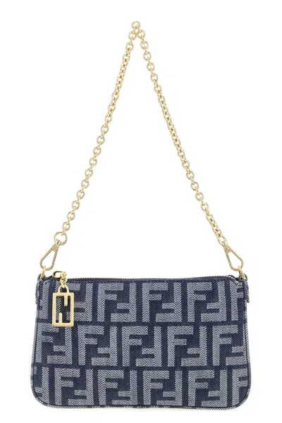 Fendi 'baguette' Pouch In Blue