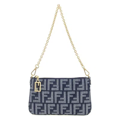 Fendi Baguette Pouch In Blue